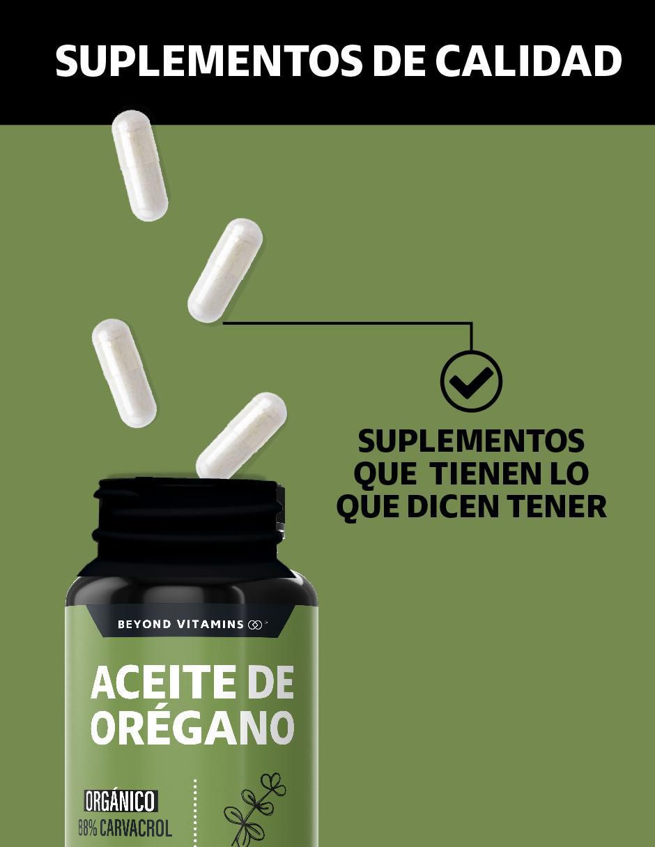 Aceite de Oregano Orgánico Natural con Carvacrol sabor natural de 60 cápsulas 3