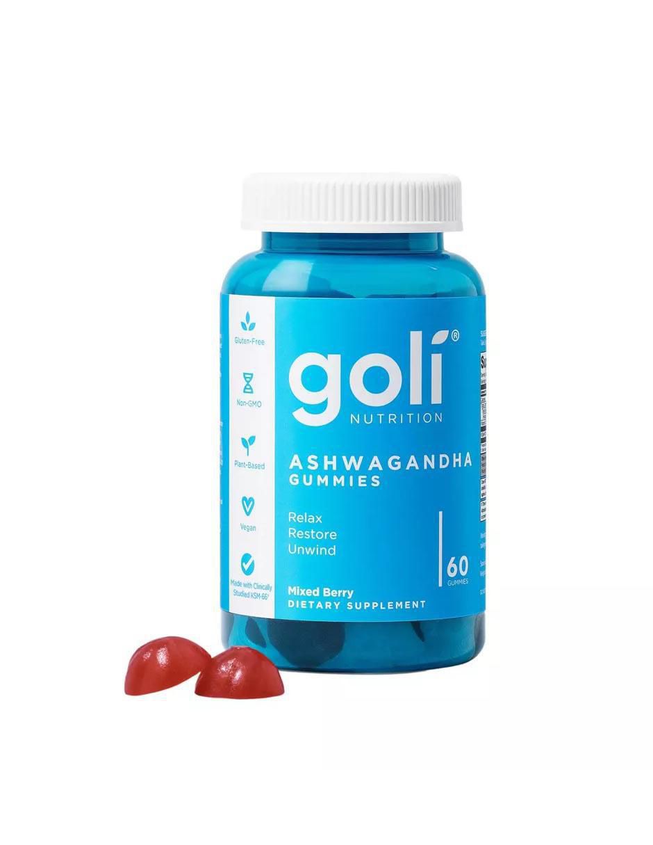 Gomitas veganas de ashwagandha de Nutrition, 60 unidades Goli con ashwagandha ksm-66 sabor berry de 60 gomitas