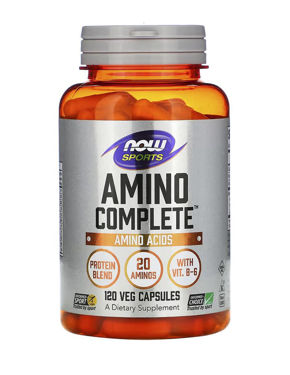 foods Amino Complete Now con aminoácidos de 120 cápsulas