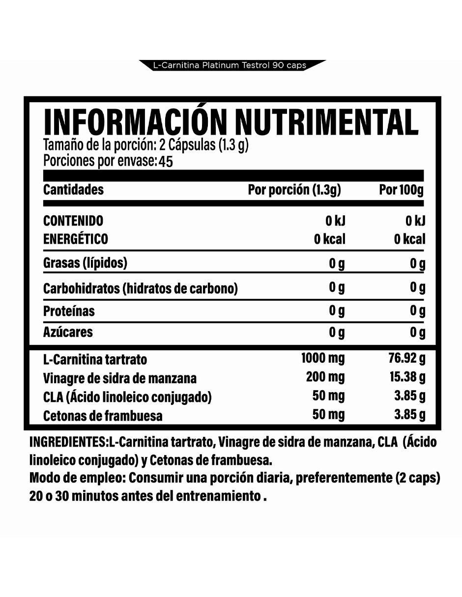 L-Carnitina 4 En 1 Platinum Testrol 4
