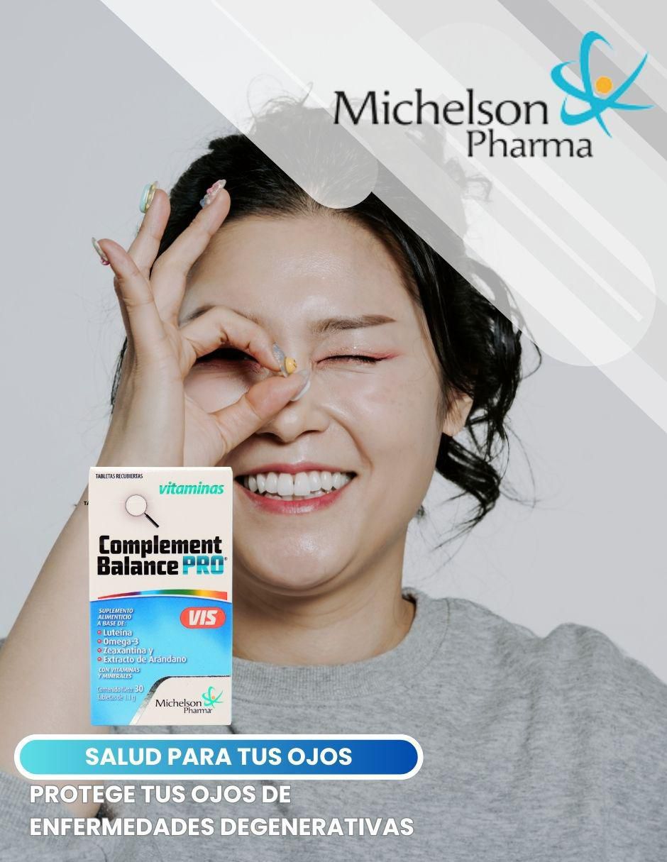Complement Balance Pro VIS con luteina, zeaxantina y omega sabor arándano de 30 tabletas 6