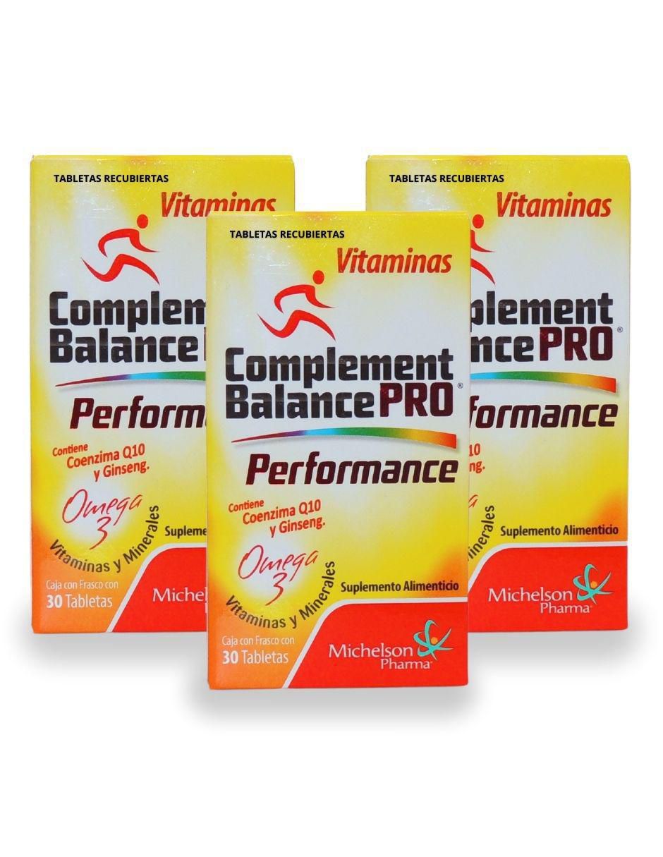 Complement Balance PRO Performance con coenzima Q10, omega 3 de 30 tabletas Complement Balance PRO Performance con coenzima Q10, omega 3 de 30 tabletas