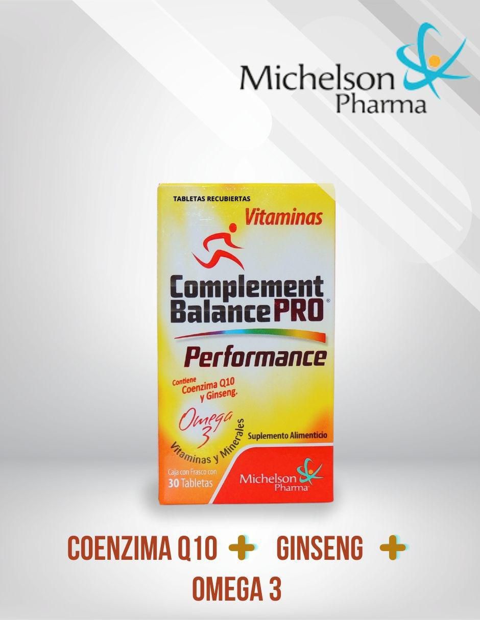 Complement Balance PRO Performance con coenzima Q10, omega 3 de 30 tabletas 4