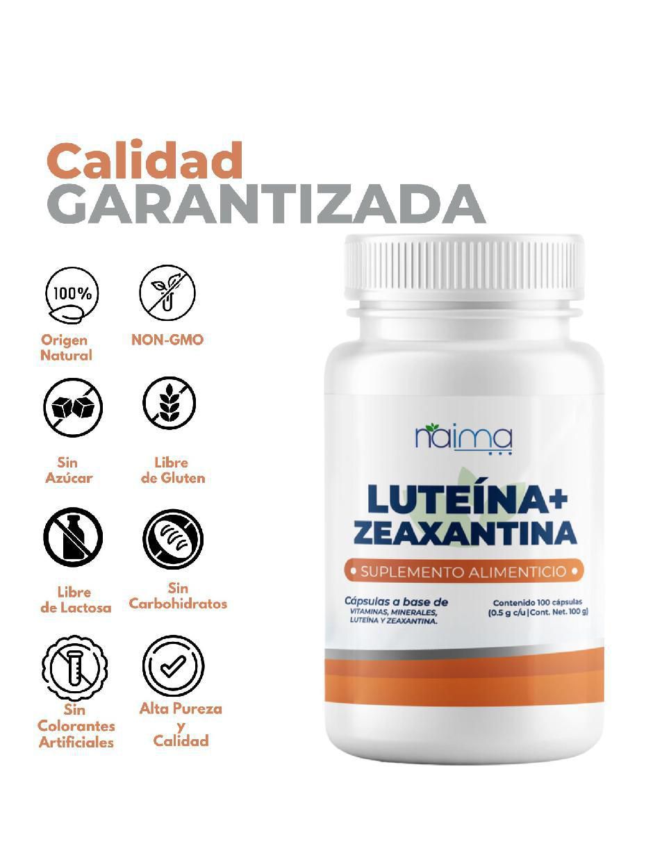 Luteína + Zeaxantina con Naima con luteína, zeaxantina de 100 cápsulas 4