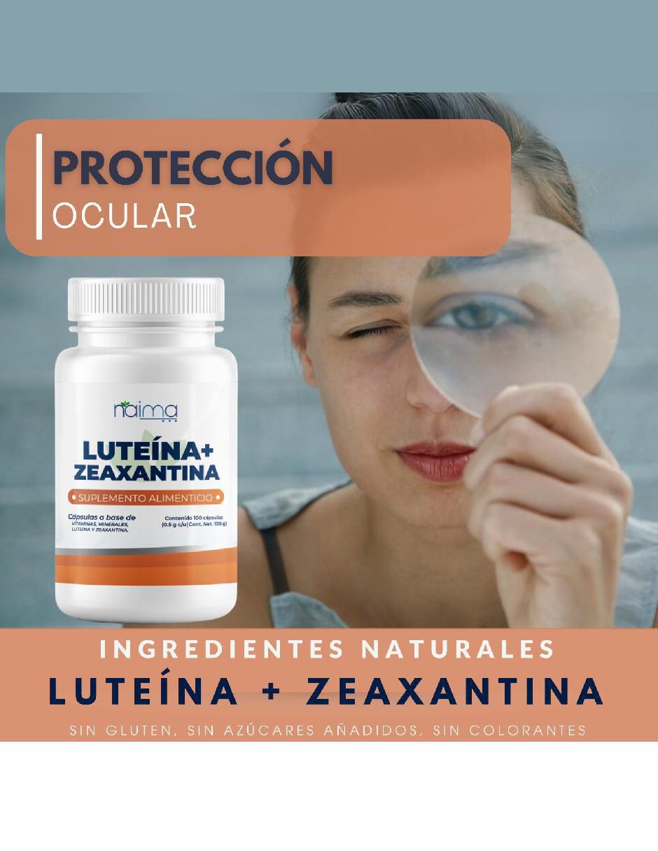 Luteína + Zeaxantina con Naima con luteína, zeaxantina de 100 cápsulas 6