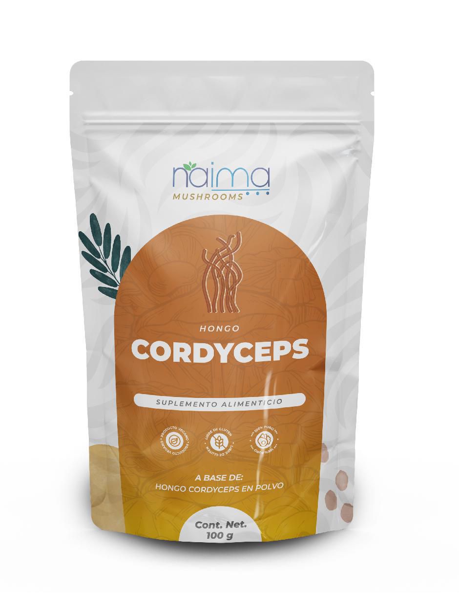 Hongo Cordyceps En Polvo con 100 gr Naima con cordyceps sabor natural de 100 g