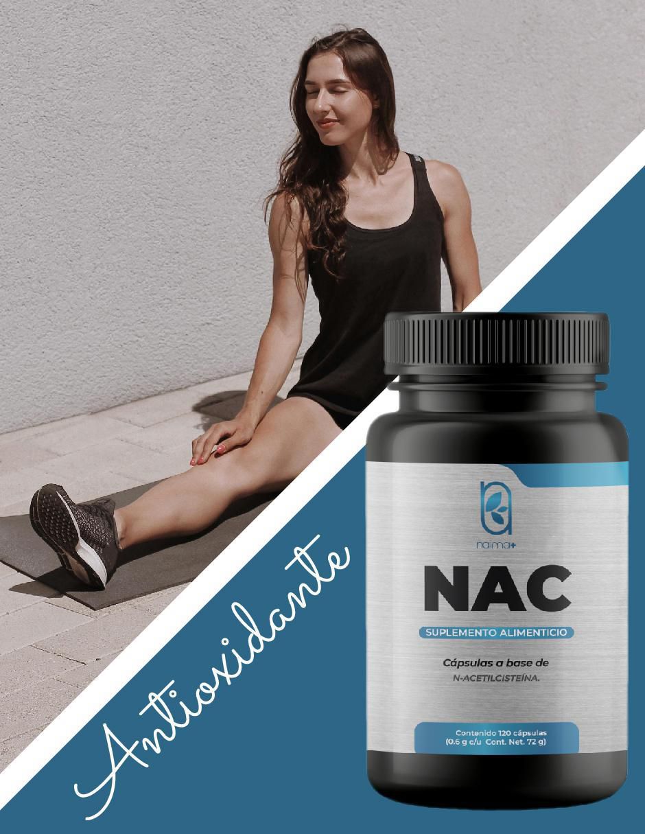 NAC N-acetilcisteína con n-acetyl cysteine de 120 cápsulas 5