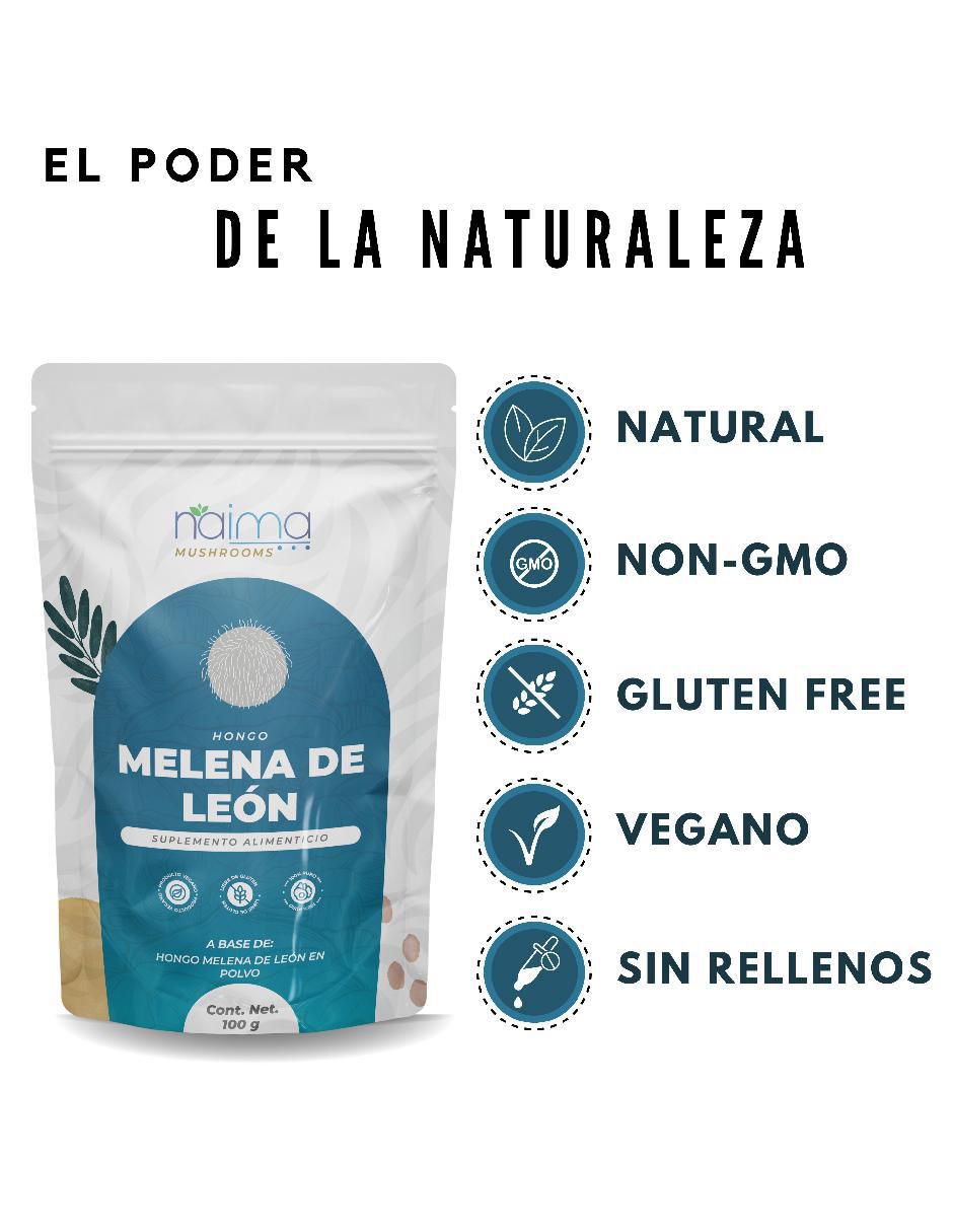 Hongo Melena De León con melena de león sabor natural de 100 g 3