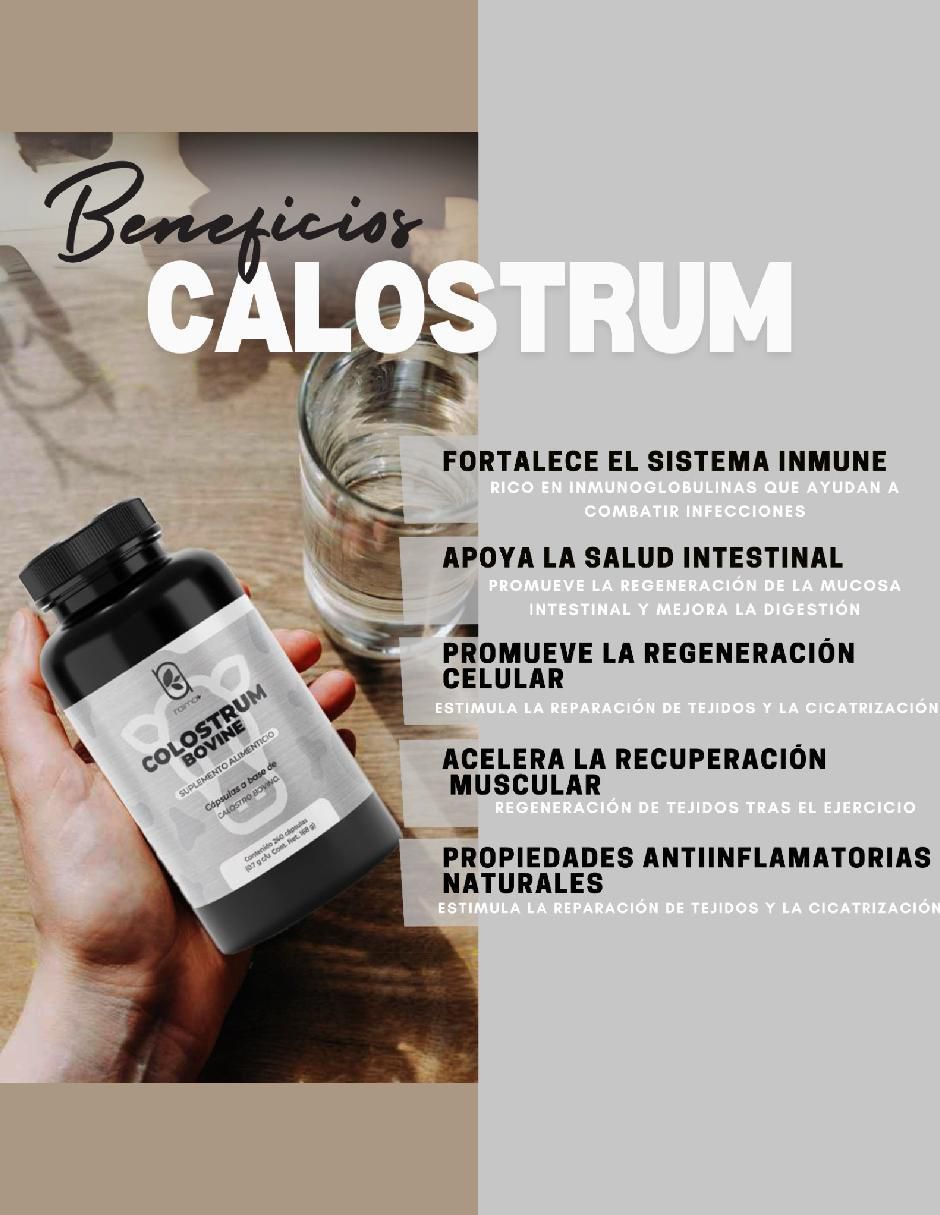 Colostrum Bovine (Calostro Bovino) con calostro bovino de 240 cápsulas 6