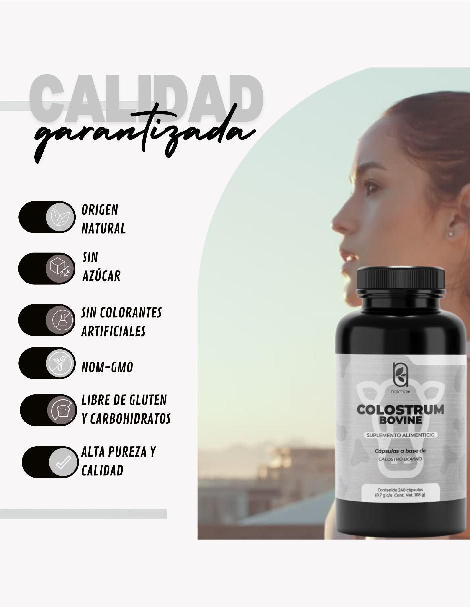 Colostrum Bovine (Calostro Bovino) con calostro bovino de 240 cápsulas 7