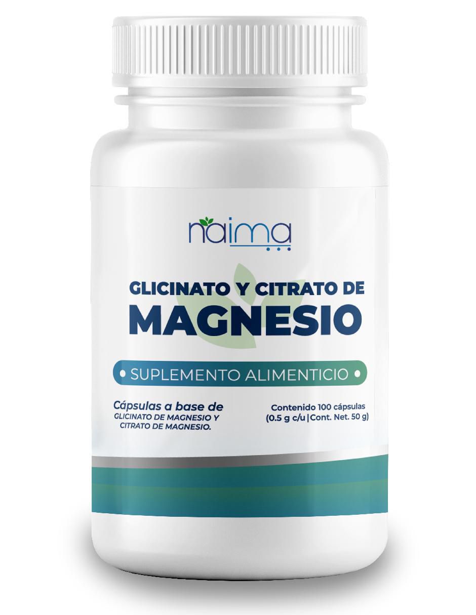 Glicinato y Citrato de Magnesio con glicinato de 100 cápsulas