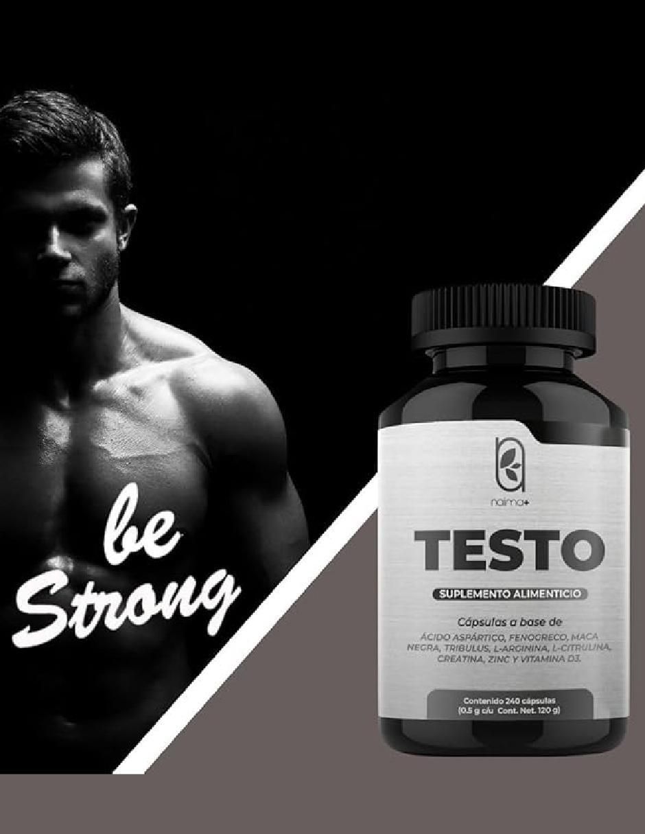 Testo con ácido aspártico, fenogreco, maca negra, tribulus, arginina, citrulina, zinc, creatina y d3 de 240 cápsulas 6