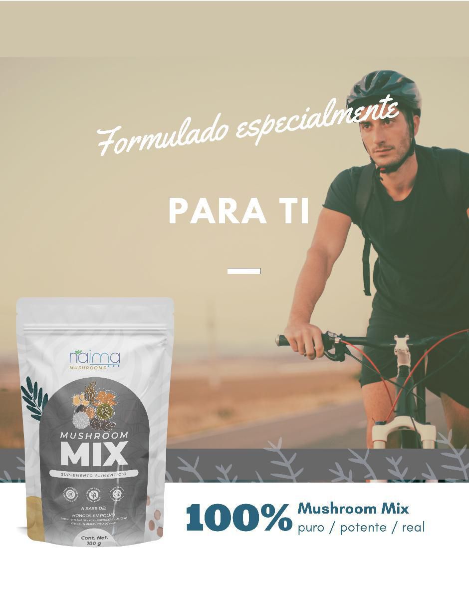 Mushroom Mix en Polvo con reishi, chaga, melena de león, maitake, shiitake, cola de pavo y cordyceps sabor natural de 100 g 5