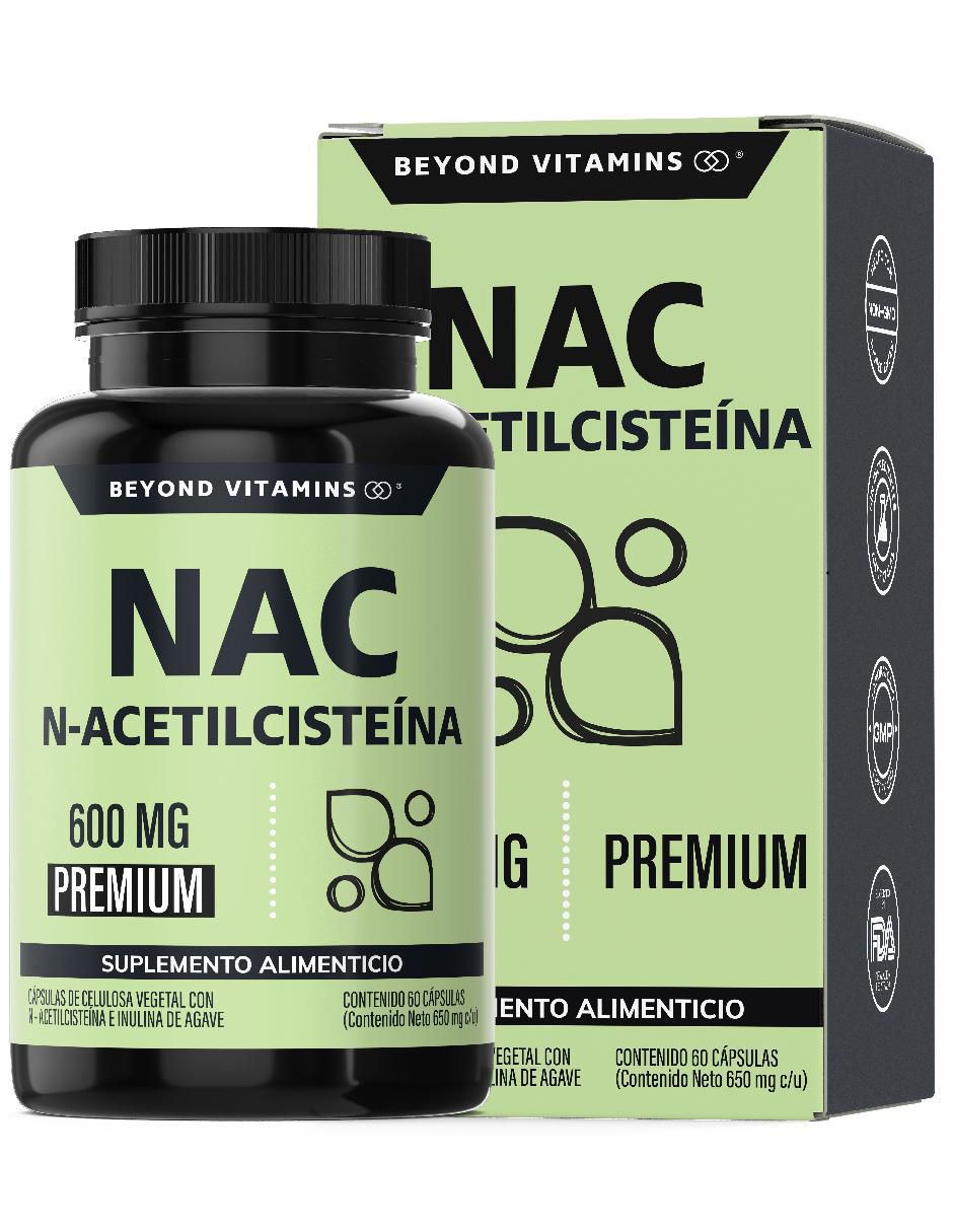 NAC N-Acetil Cisteína con Inulina de Agave de 60 cápsulas