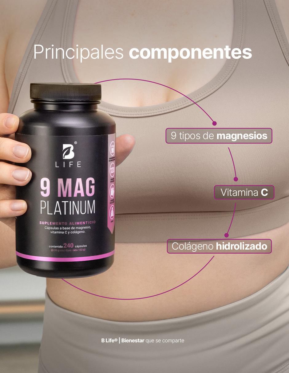 9 Mag Platinum con magnesio de 240 cápsulas