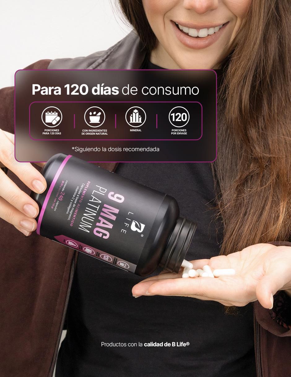 9 Mag Platinum con magnesio de 240 cápsulas 6