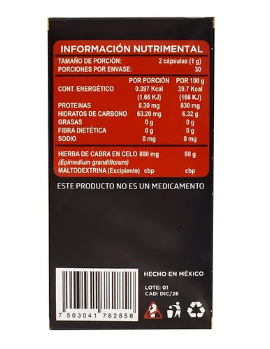Hierba de Cabra en Celo de 60 cápsulas 2