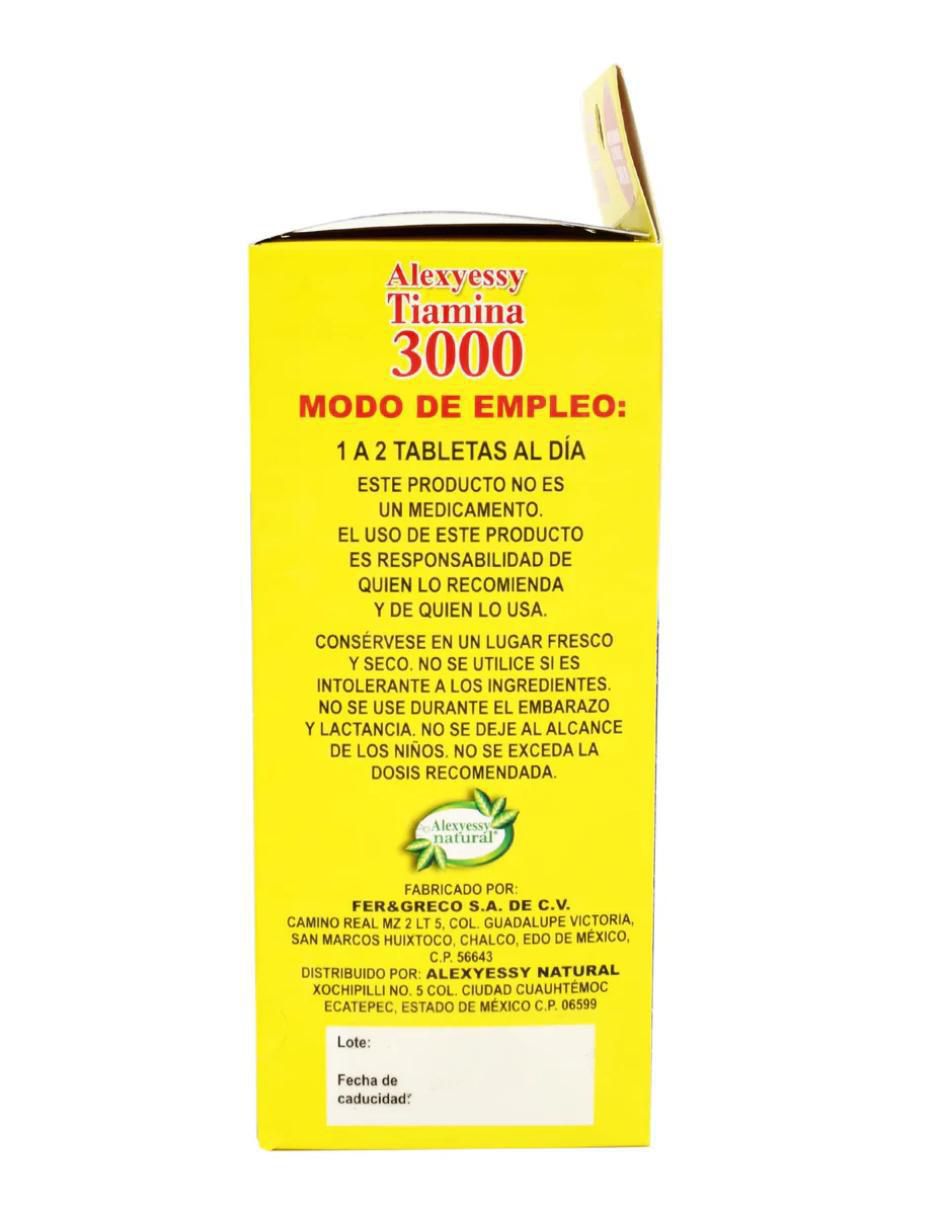 Tiamina 3000 de 100 tabletas 2