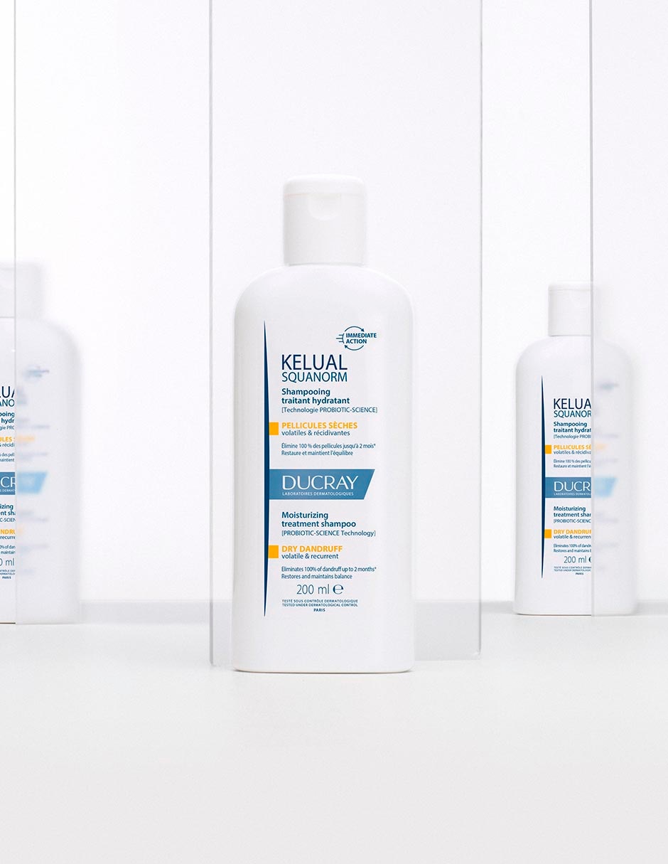 Shampoo dermatológico caspa seca para cabello seco Kelual Squanorm 200 ml 2