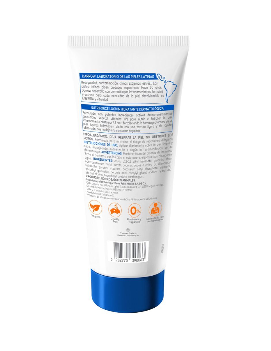 Loción corporal hidratante Nutriforce 2