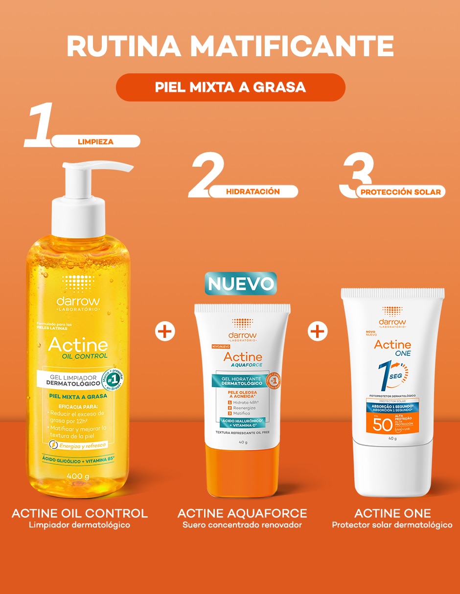 Limpiador facial Actine oil control para acné 7