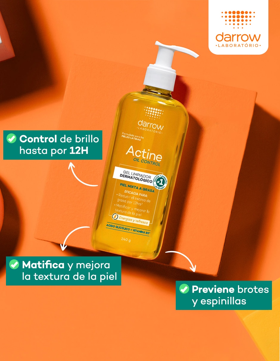 Limpiador facial Actine oil control para acné 9
