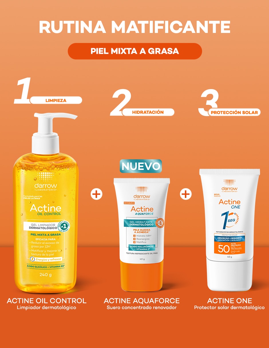 Limpiador facial Actine oil control para acné 12