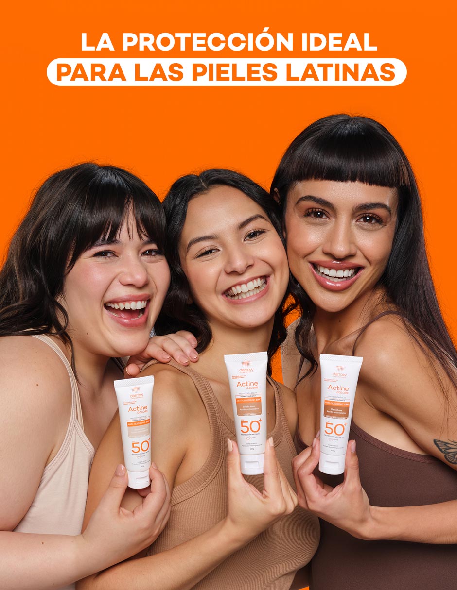 Protector solar FPS 50 Dermatológico Facial Actine Colors Medio 40 g 6