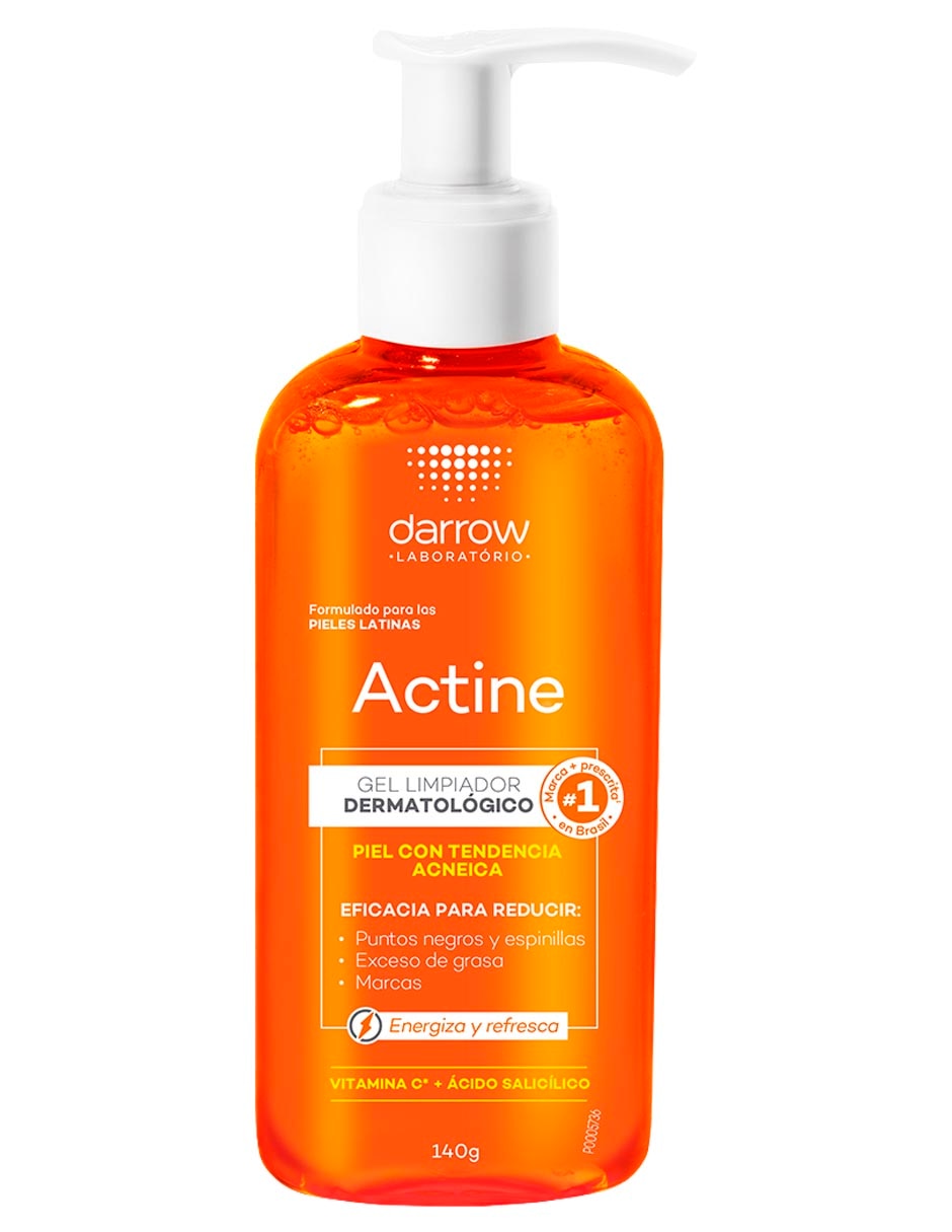 Limpiador facial Gel Vitamina C Actine para acné