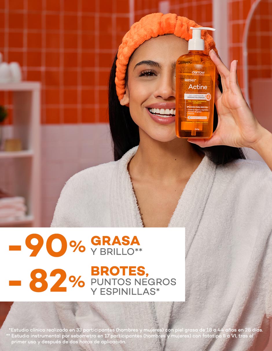 Limpiador facial Dermolimpiador actine higiene Darrow para acné 3