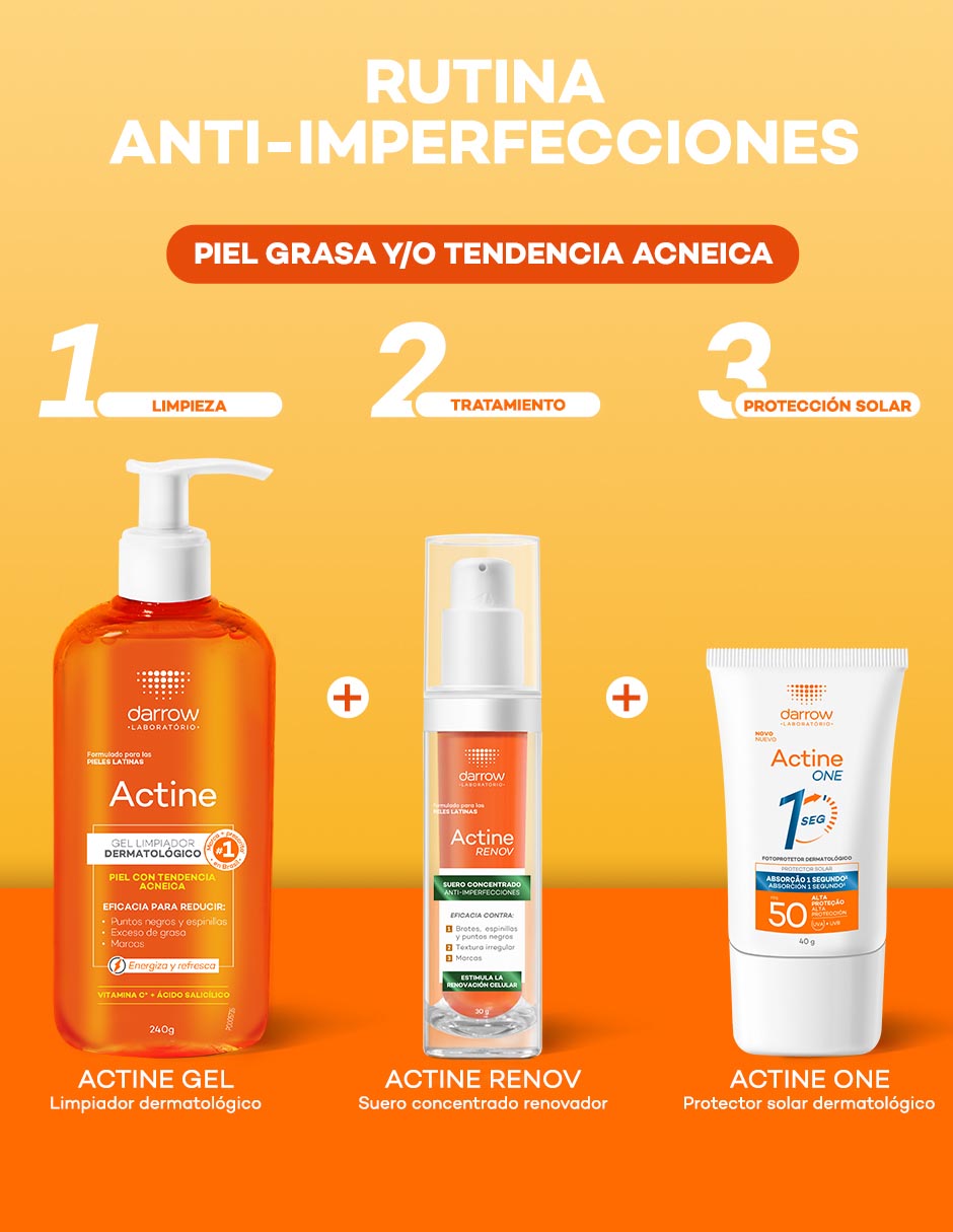 Limpiador facial Dermolimpiador actine higiene Darrow para acné 6