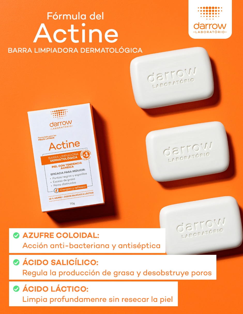 Jabón facial Actine  para disminuir puntos negros 5