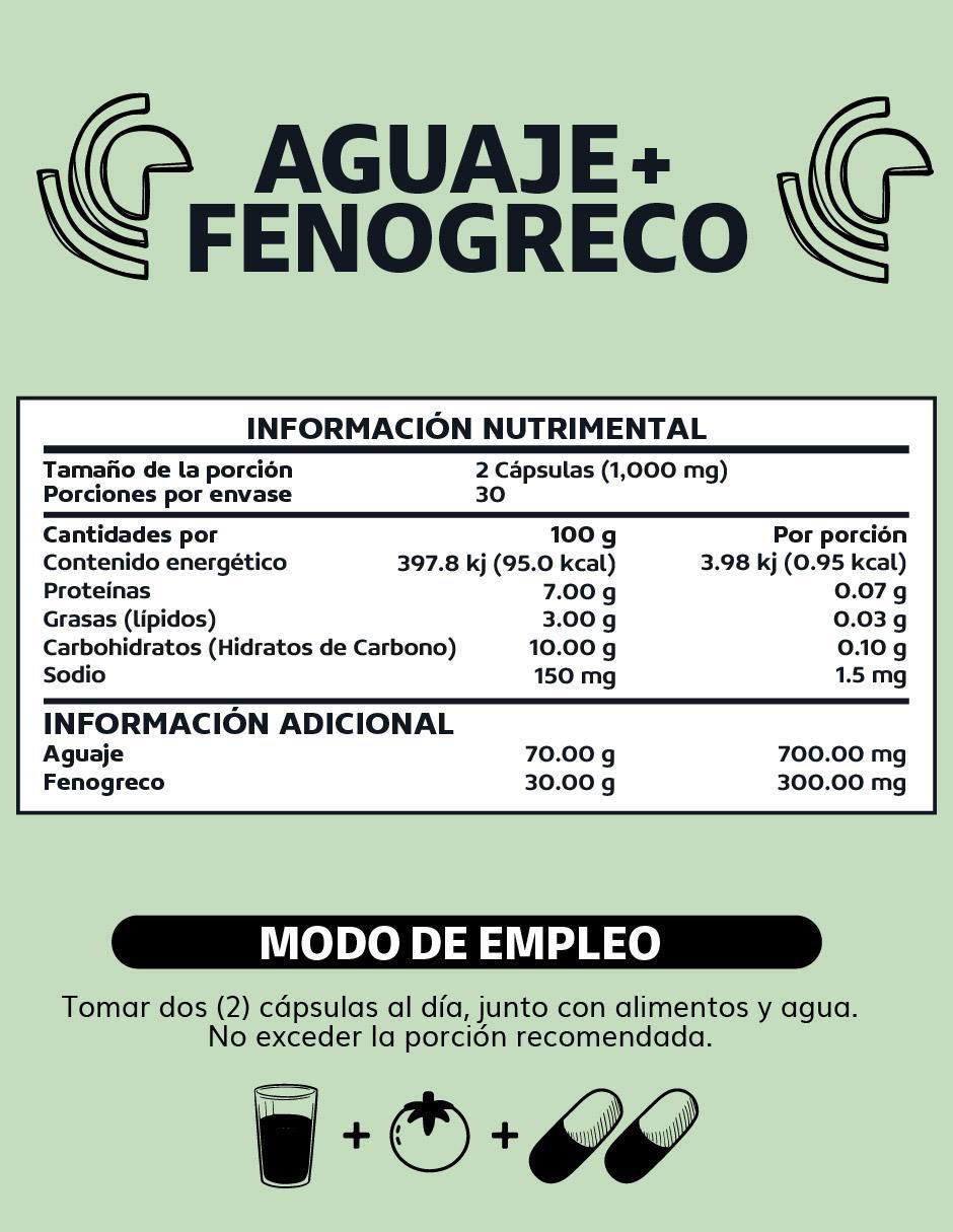 Aguaje + Fenogreco de 60 cápsulas 5