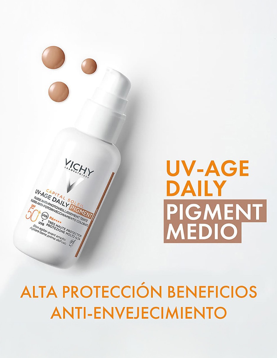 Bloqueador solar FPS 50 UV-AGE Daily Pigment Capital Soleil 40 ml 3