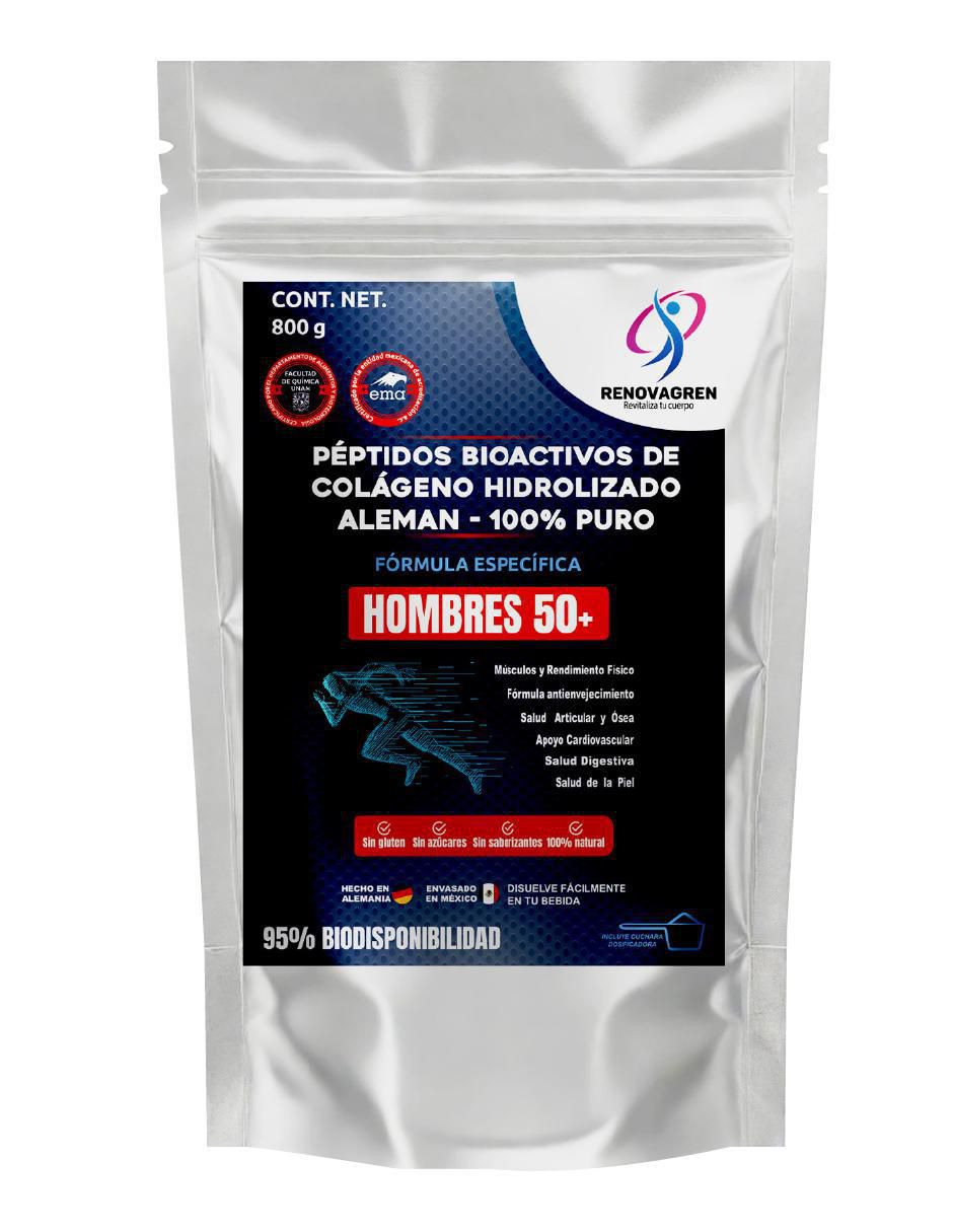 Péptidos de Colageno Hidrolizado Alemán Hombre 50 +