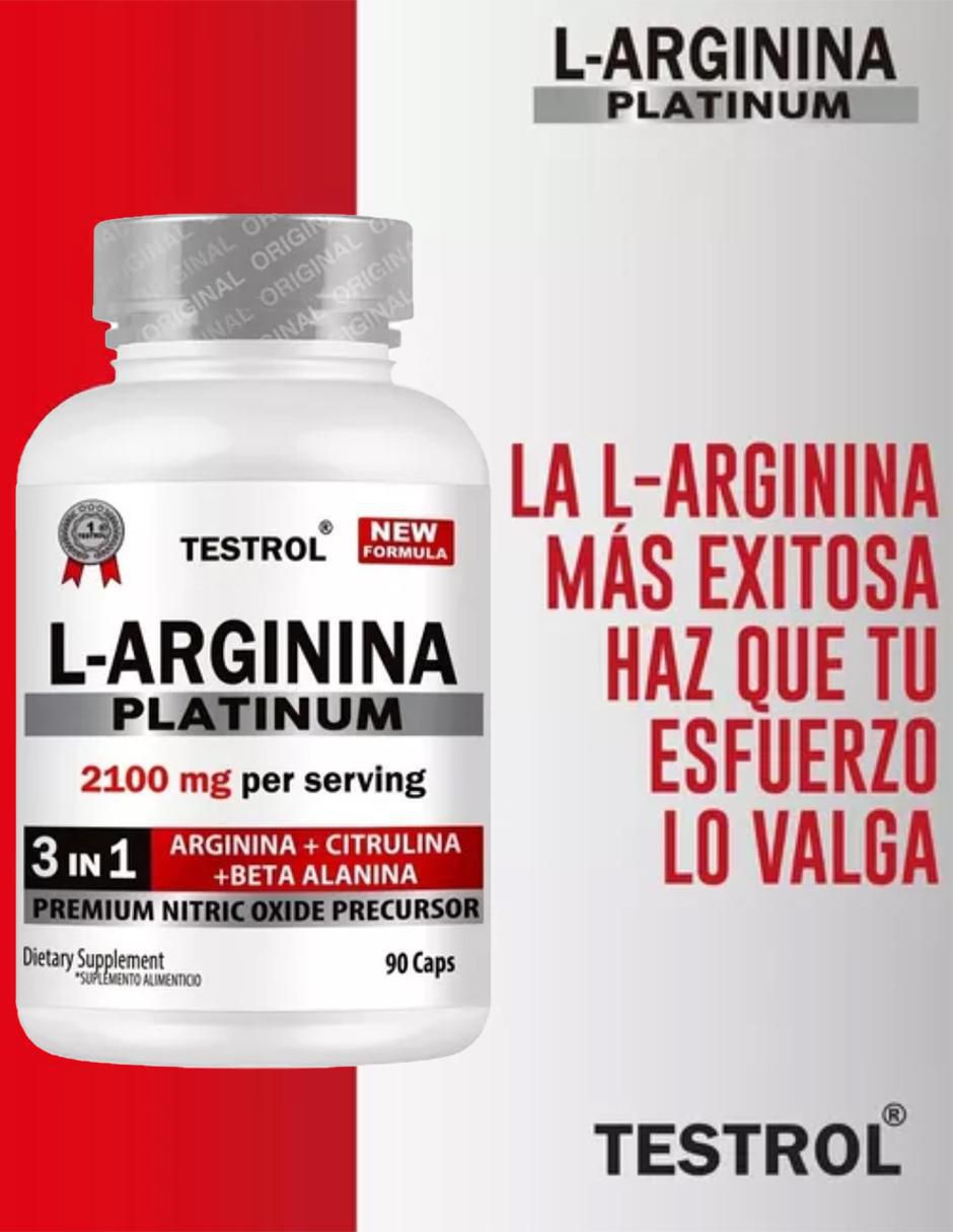 L-Arginina Platinum con arginina de 90 cápsulas 2