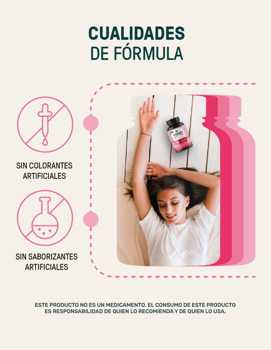 Women Sexy Time con Maca Roja, Zinc y Vitaminas 90 Cápsulas Life360+ 14