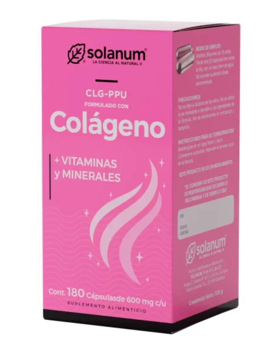 Colágeno + Vitaminas y Minerales Solanum de 180 cápsulas 2