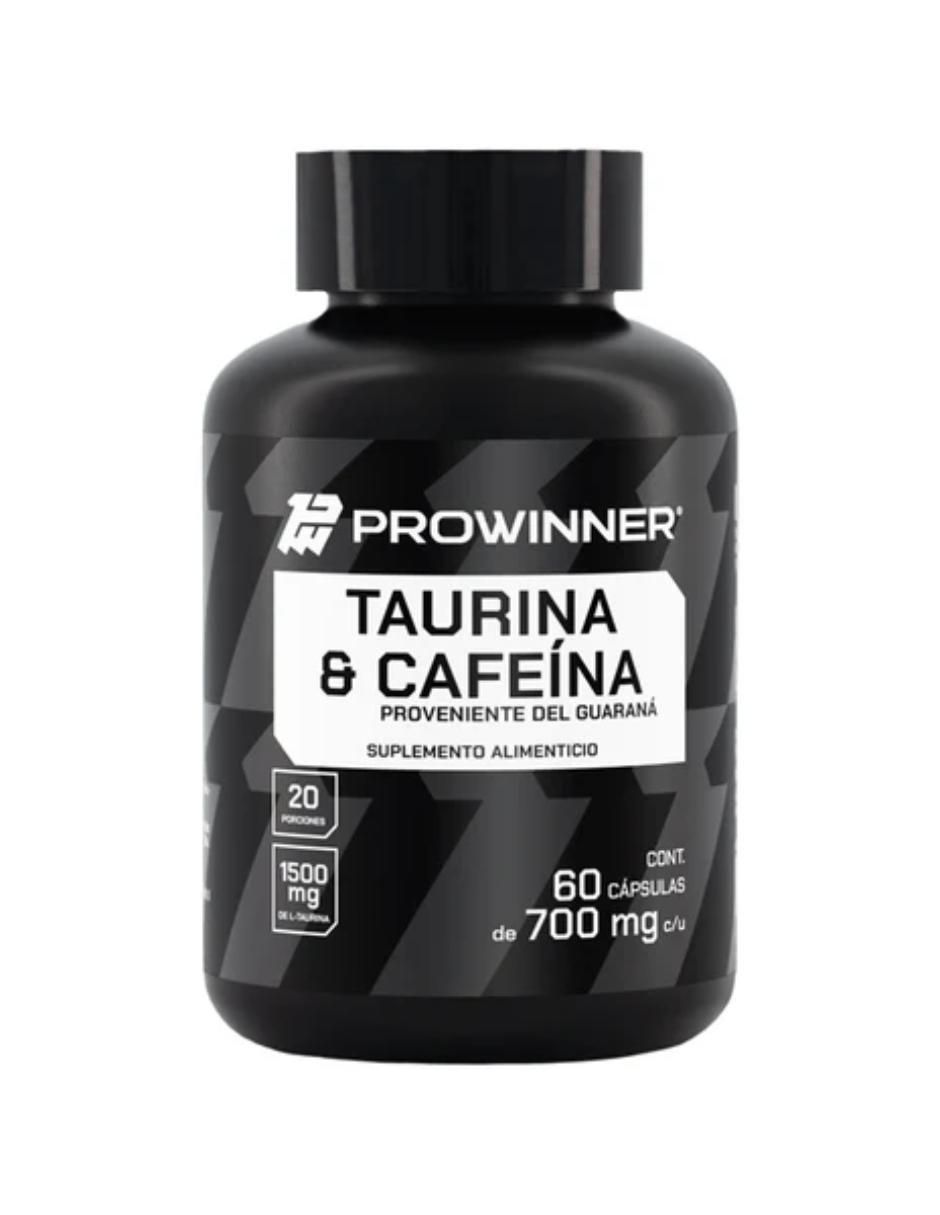 Taurina y Cafeína Prowinner con cafeína de 60 cápsulas Taurina y Cafeína Prowinner con cafeína de 60 cápsulas