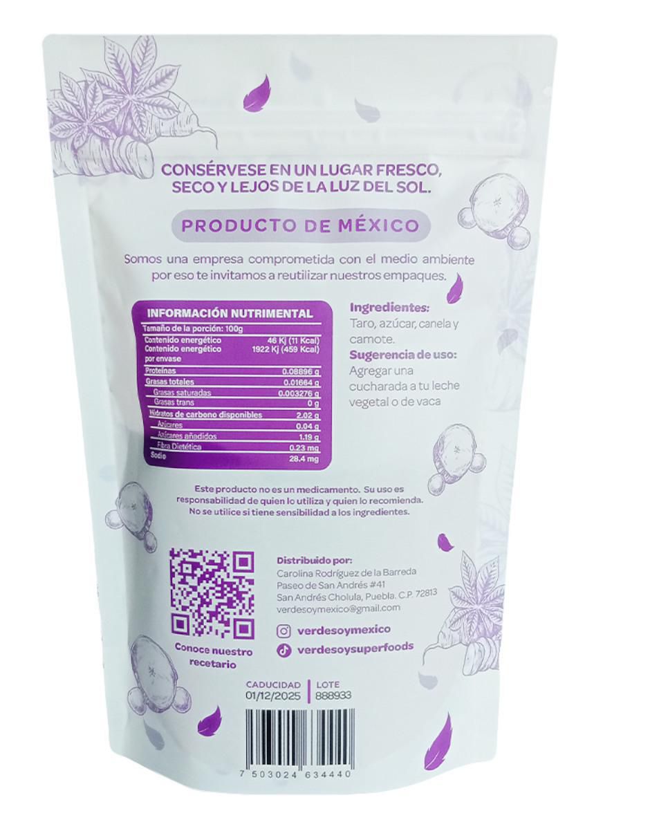 Taro en polvo sabor original de 150 g 2