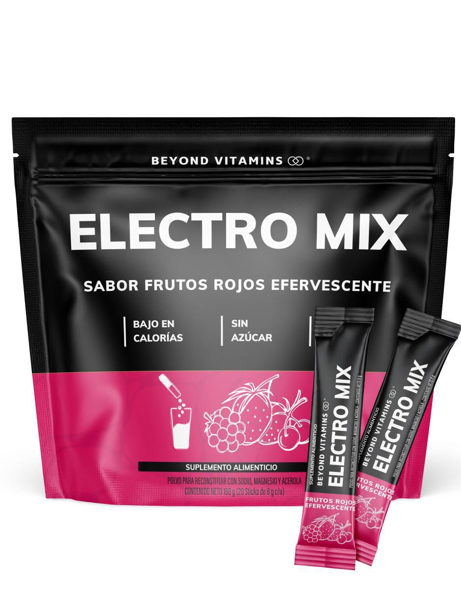 Electrolitos sin azúcar efervescente sabor frutos rojos de 160 g