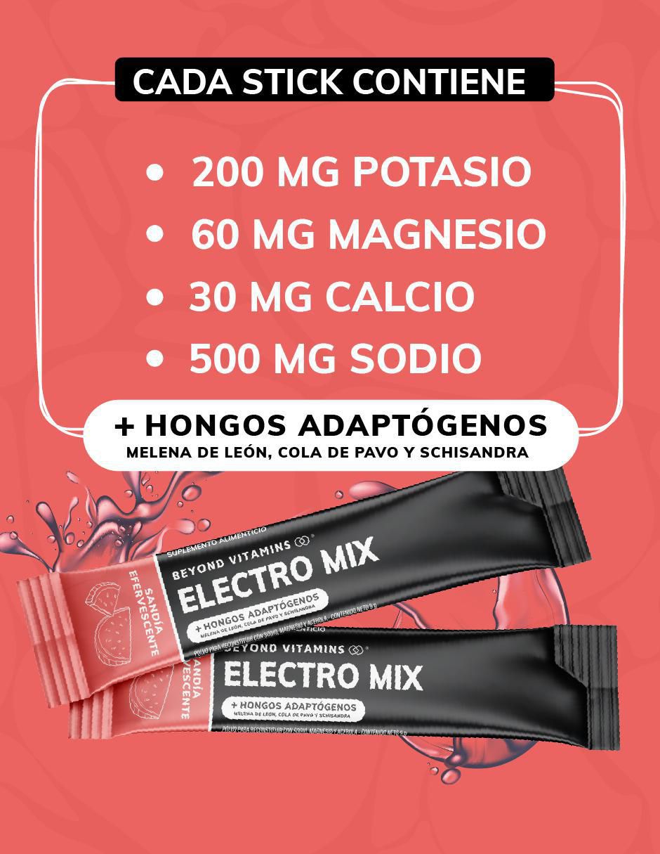 Electrolitos sin azúcar efervescente con hongos sabor sandia de 180 g 2