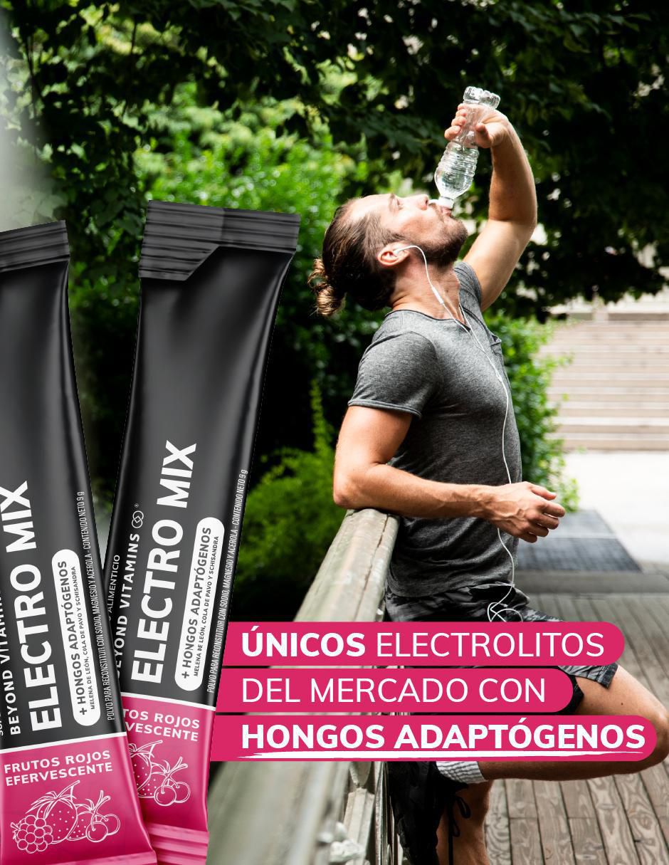 Electrolitos sin azúcar efervescente con hongos sabor frutos rojos de 180 g 4