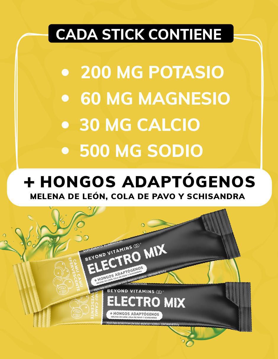 Electro Mix con Hongos Adaptógenos sabor camu camu de 180 g 2