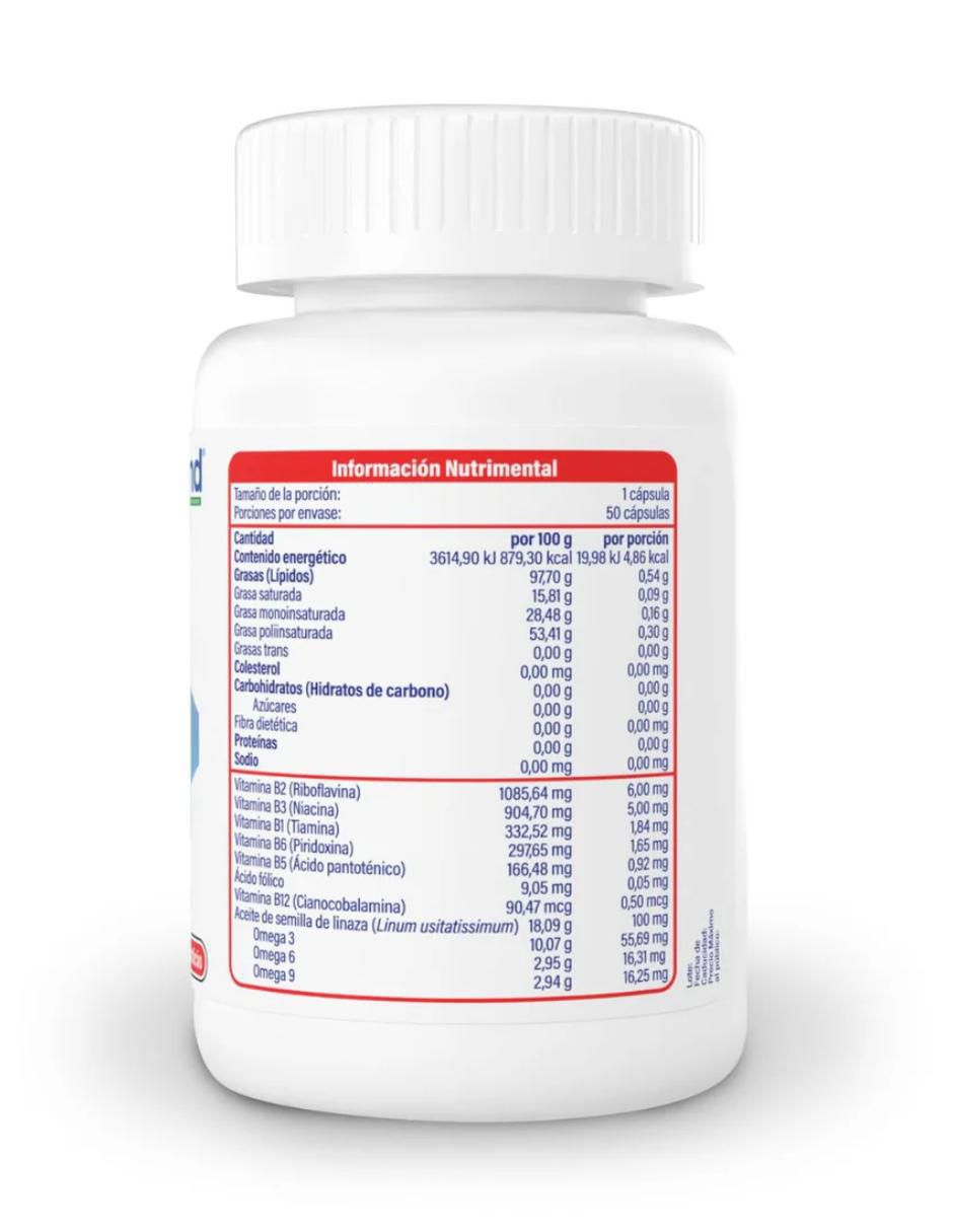 Coplefor B Omega 3, 6 Y 9, Complejo B de 50 cápsulas 2
