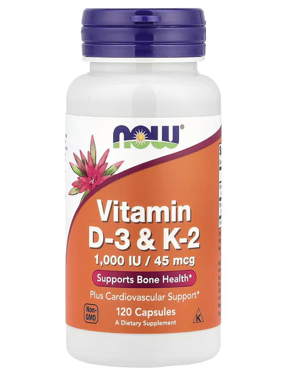 Vitamina D3 y K2 de 120 cápsulas