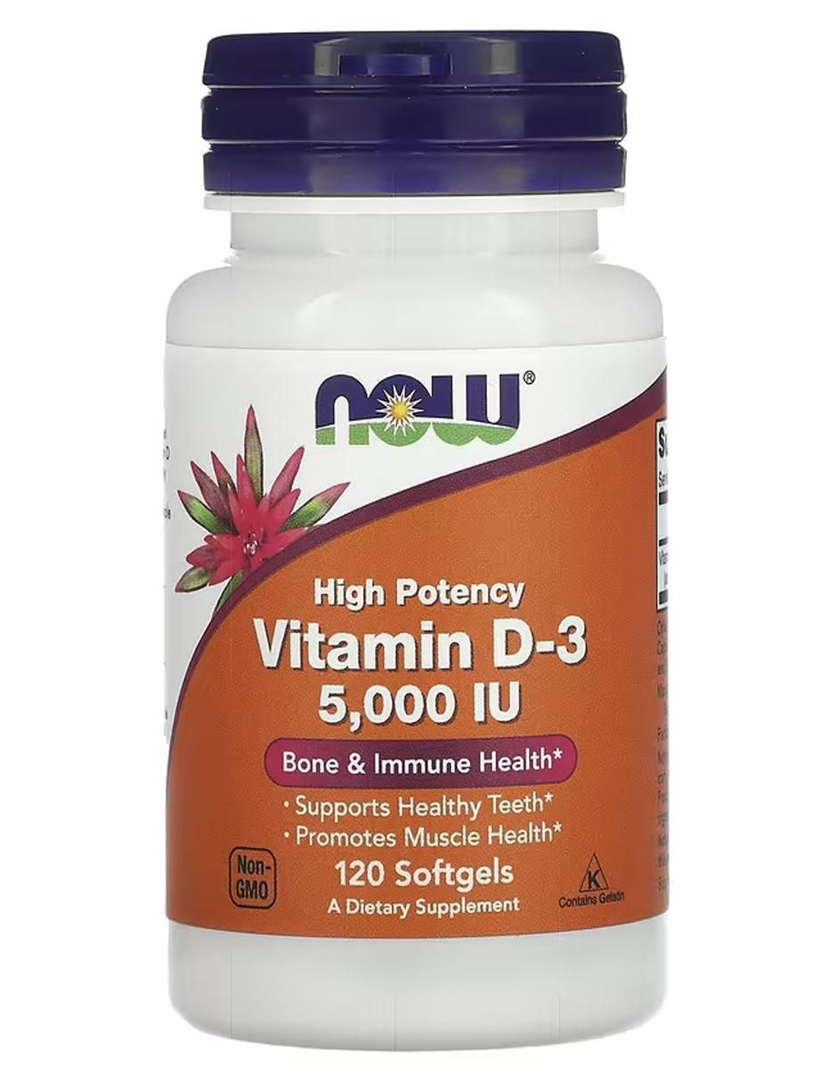 Vitamina D-3 5000 UI de 120 cápsulas Vitamina D-3 5000 UI de 120 cápsulas