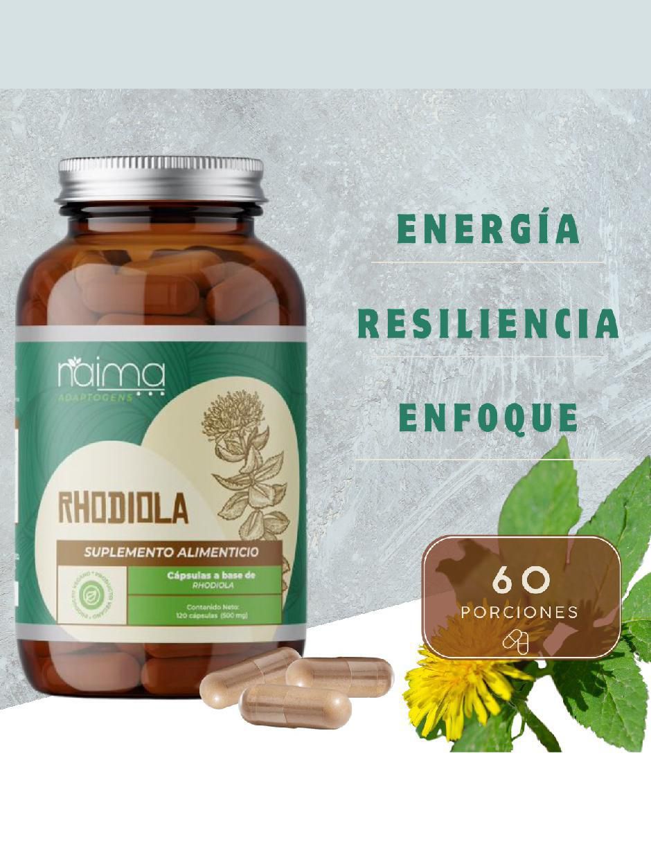 Rhodiola Adaptogens de 120 cápsulas 5