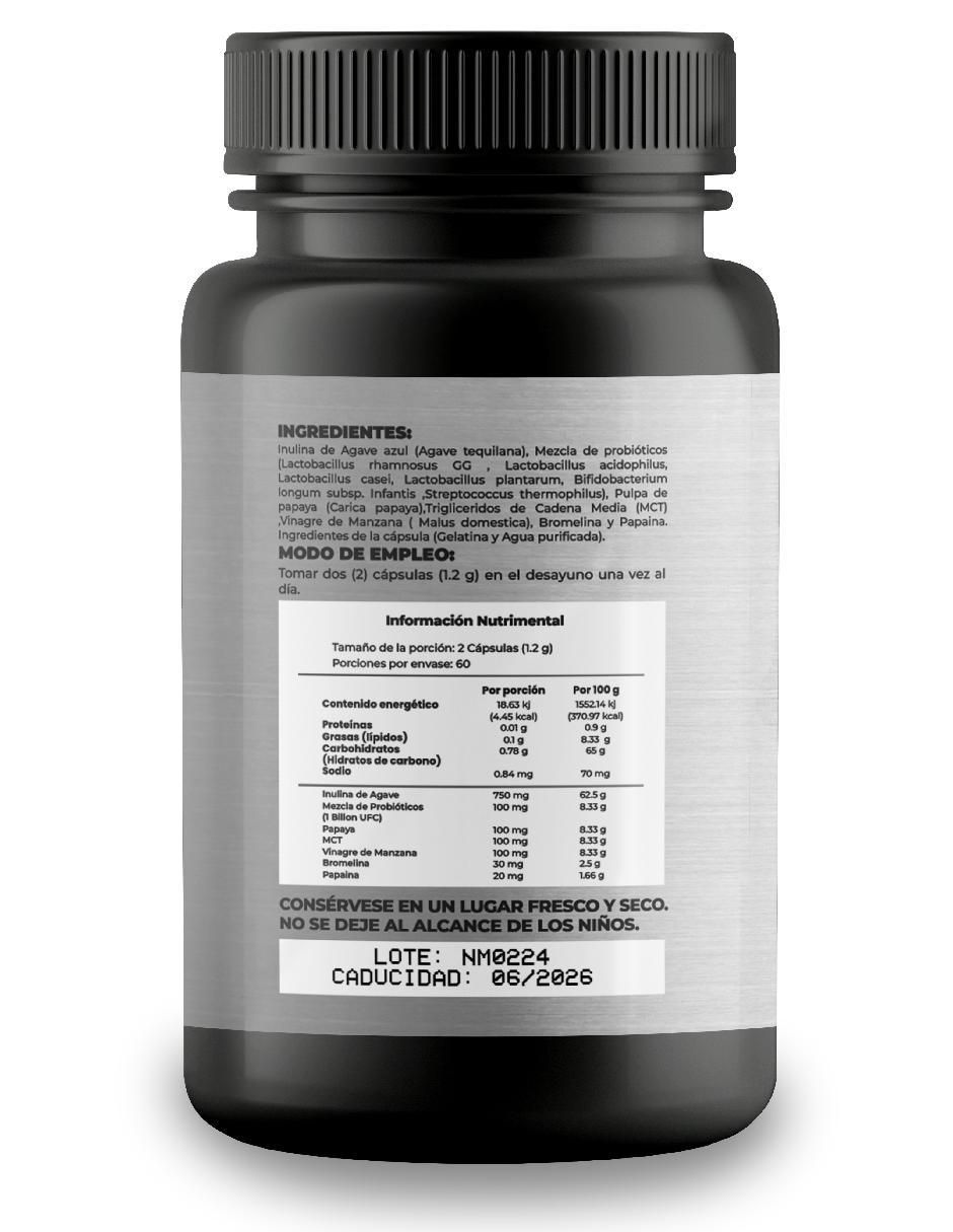 Pre & Pro (Prebióticos y Probióticos) con Enzimas Digestivas de 120 cápsulas 3