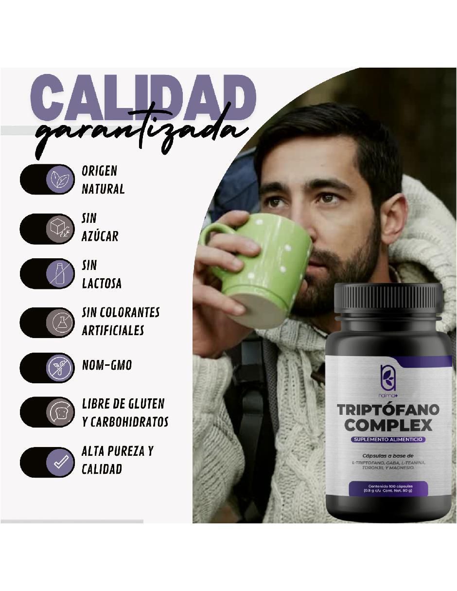 Triptófano Complex con triptófano de 100 cápsulas 4